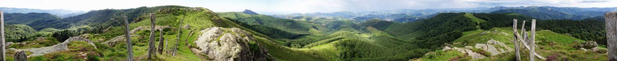 Galtzarrietaren hego-mendebaldean dagoen haitzetik 360º-tako ikuspegia